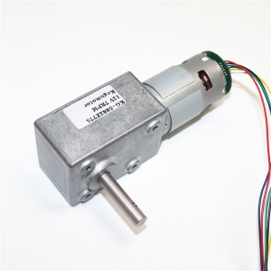 58mm Diameter 82mm Length Brushed Worm Gear Motor With Encoder KG-5882Z775